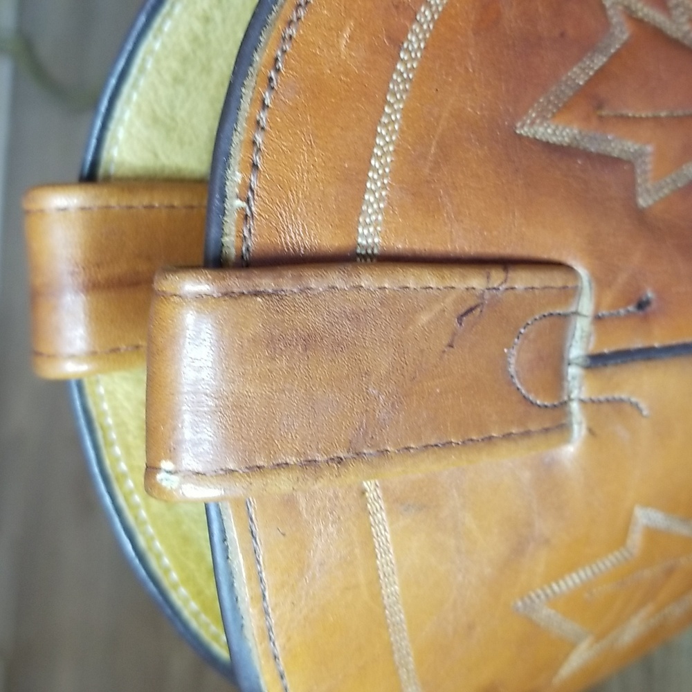 Miller Stockman Mens Cognac Cowboy Boots Size 7 1/2 - Picture 11 of 12